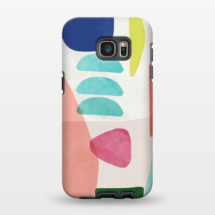 Galaxy S7 EDGE StrongFit Organic Bold Shapes Watercolor by Ninola Design