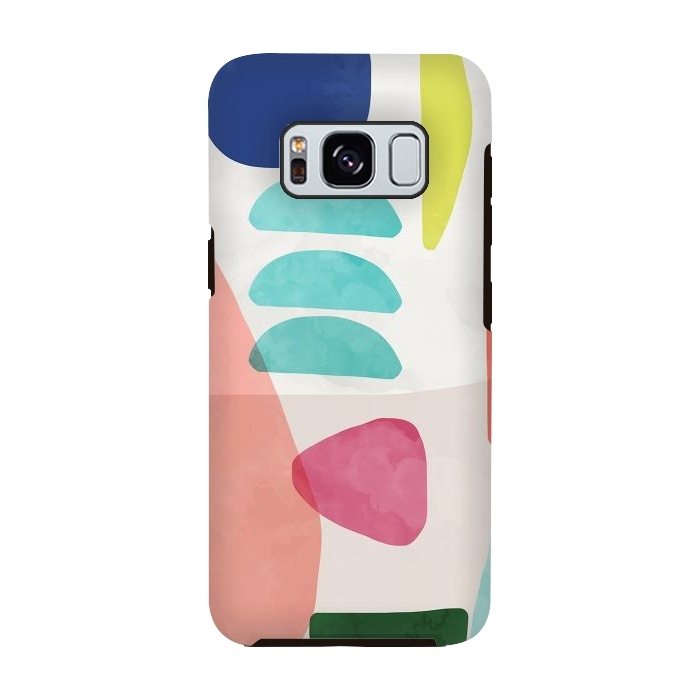 Galaxy S8 StrongFit Organic Bold Shapes Watercolor by Ninola Design