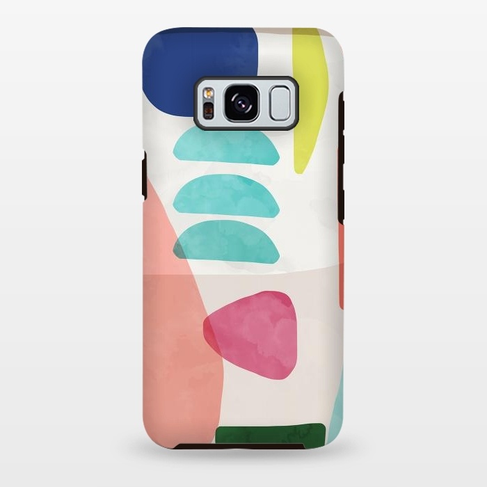 Galaxy S8 plus StrongFit Organic Bold Shapes Watercolor by Ninola Design