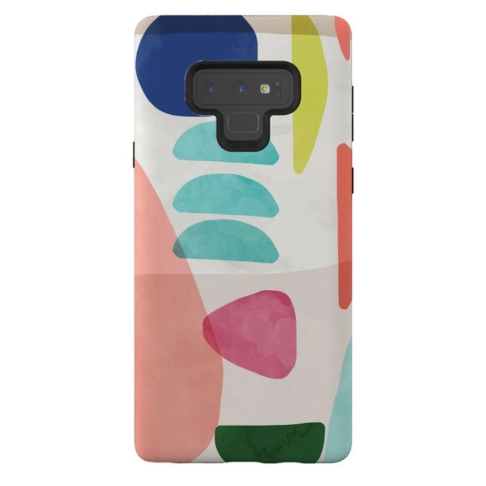 Galaxy Note 9 StrongFit Organic Bold Shapes Watercolor by Ninola Design