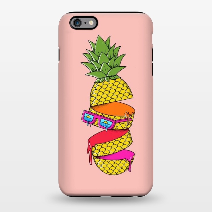 iPhone 6/6s plus StrongFit Pineapple Colors Pink by Coffee Man