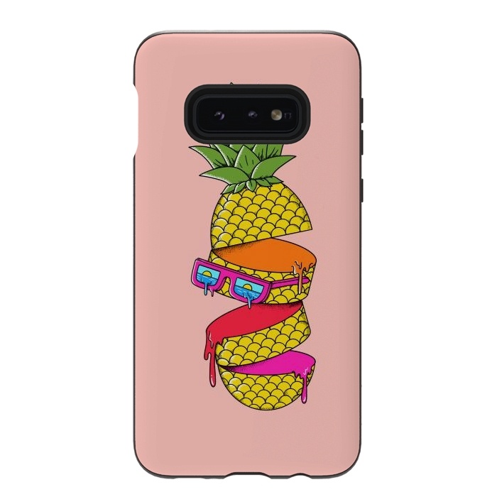 Galaxy S10e StrongFit Pineapple Colors Pink by Coffee Man