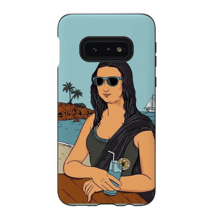 Galaxy S10e StrongFit Mona Lisa Beach by Coffee Man
