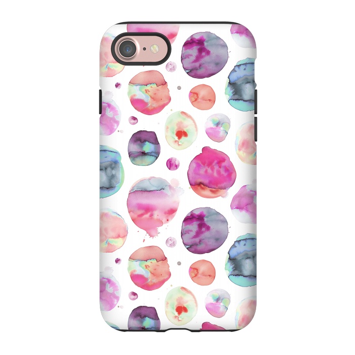 iPhone 7 StrongFit Big Watery Planet Dots by Ninola Design