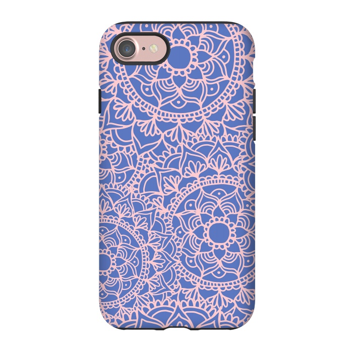 iPhone 7 StrongFit Pink and Mauve Mandala Pattern by Julie Erin Designs