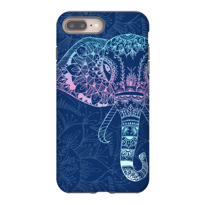 iPhone 7 plus StrongFit Elephant Floral by Rose Halsey