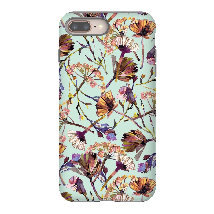 iPhone 7 plus StrongFit Dry Spring Flowers by Ninola Design