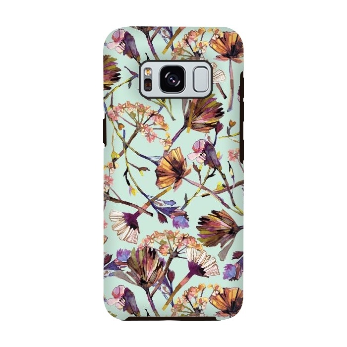 Galaxy S8 StrongFit Dry Spring Flowers by Ninola Design