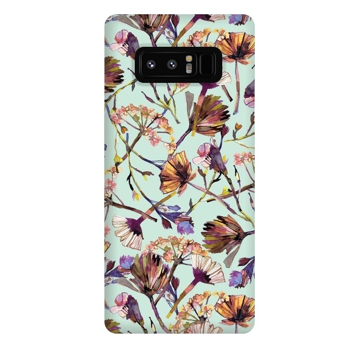 Galaxy Note 8 StrongFit Dry Spring Flowers by Ninola Design