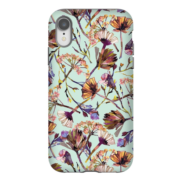 iPhone Xr StrongFit Dry Spring Flowers by Ninola Design
