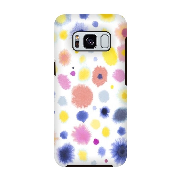 Galaxy S8 StrongFit Soft Watercolor Dots by Ninola Design