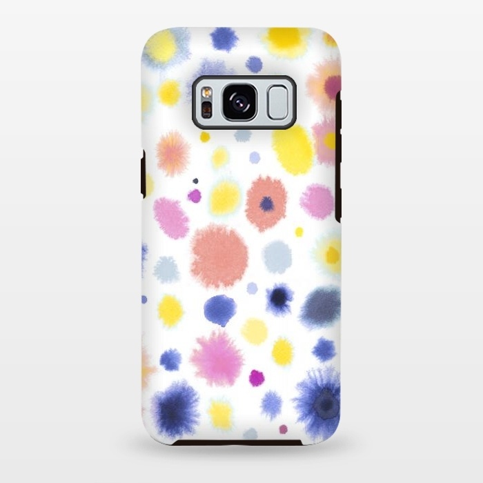 Galaxy S8 plus StrongFit Soft Watercolor Dots by Ninola Design