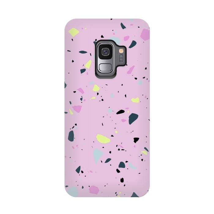 Galaxy S9 StrongFit Terrazo Pink by Ninola Design