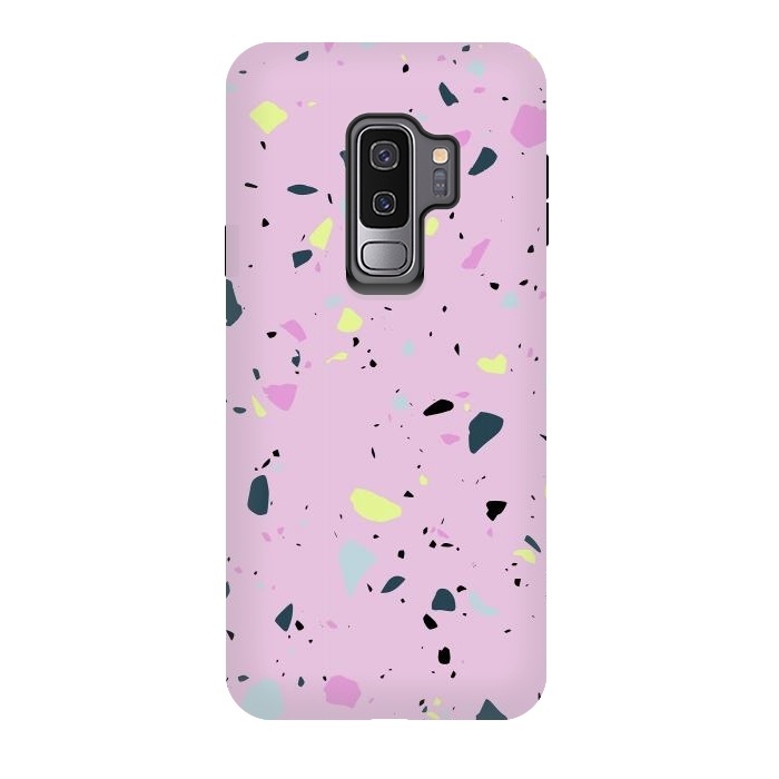 Galaxy S9 plus StrongFit Terrazo Pink by Ninola Design