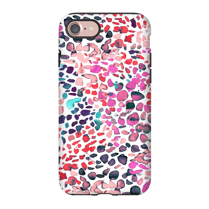 iPhone 7 StrongFit Speckled Painting Pink by Ninola Design