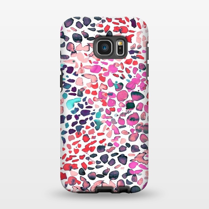 Galaxy S7 EDGE StrongFit Speckled Painting Pink by Ninola Design