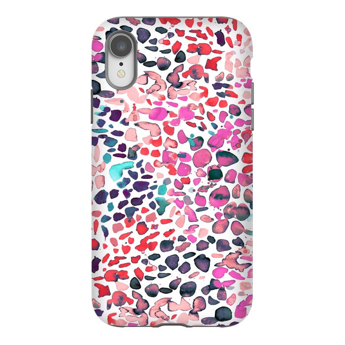 iPhone Xr StrongFit Speckled Painting Pink by Ninola Design