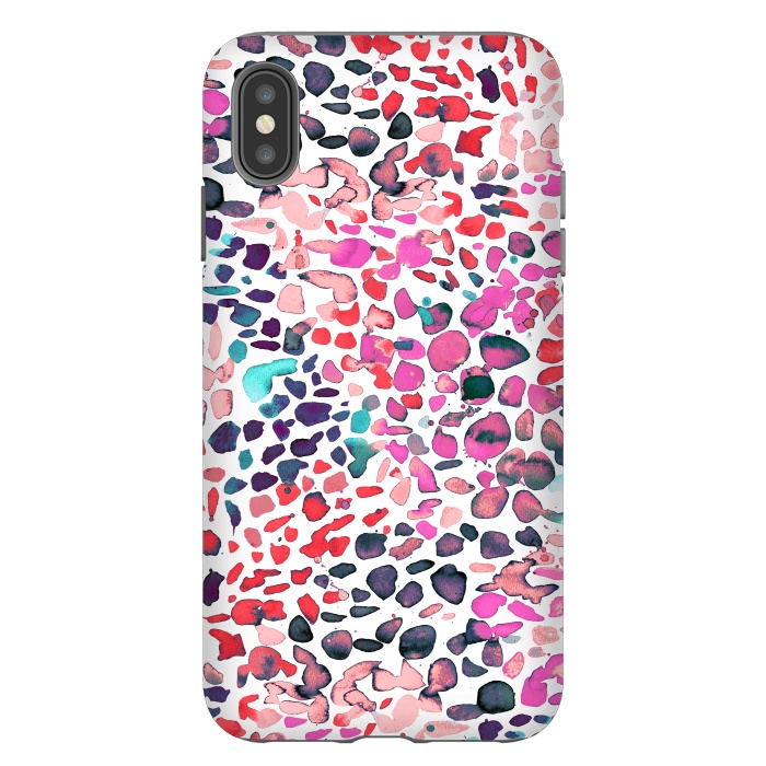 iPhone Xs Max StrongFit Speckled Painting Pink by Ninola Design
