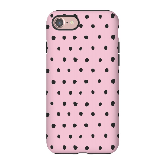 iPhone 7 StrongFit Artsy Dots Pink by Ninola Design