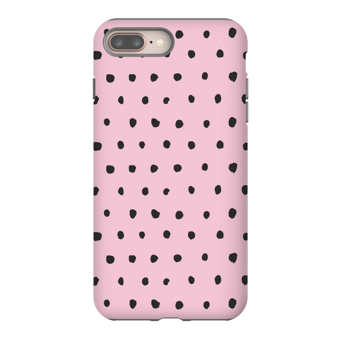 iPhone 7 plus StrongFit Artsy Dots Pink by Ninola Design