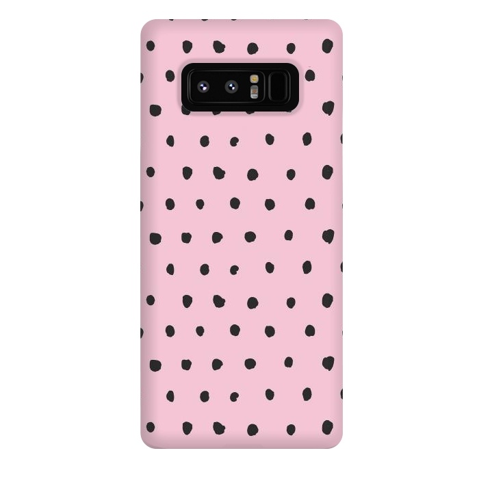 Galaxy Note 8 StrongFit Artsy Dots Pink by Ninola Design