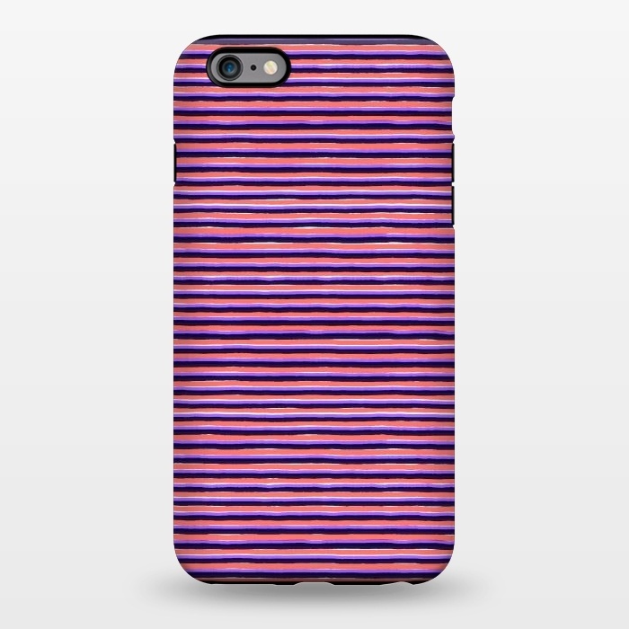 iPhone 6/6s plus StrongFit Marker Colorful Coral Stripes by Ninola Design