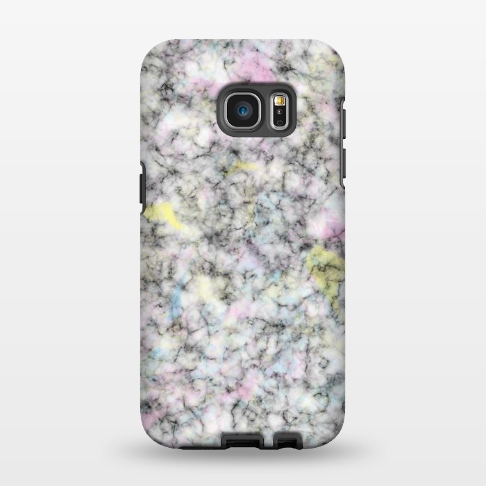 Galaxy S7 EDGE StrongFit Watercolor Strokes on Marble by Ninola Design