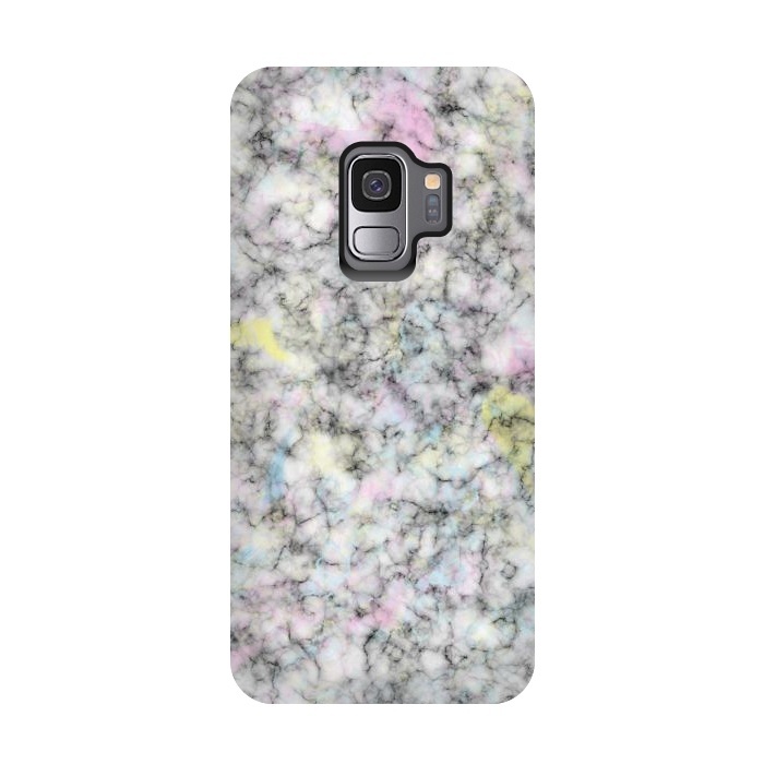 Galaxy S9 StrongFit Watercolor Strokes on Marble by Ninola Design