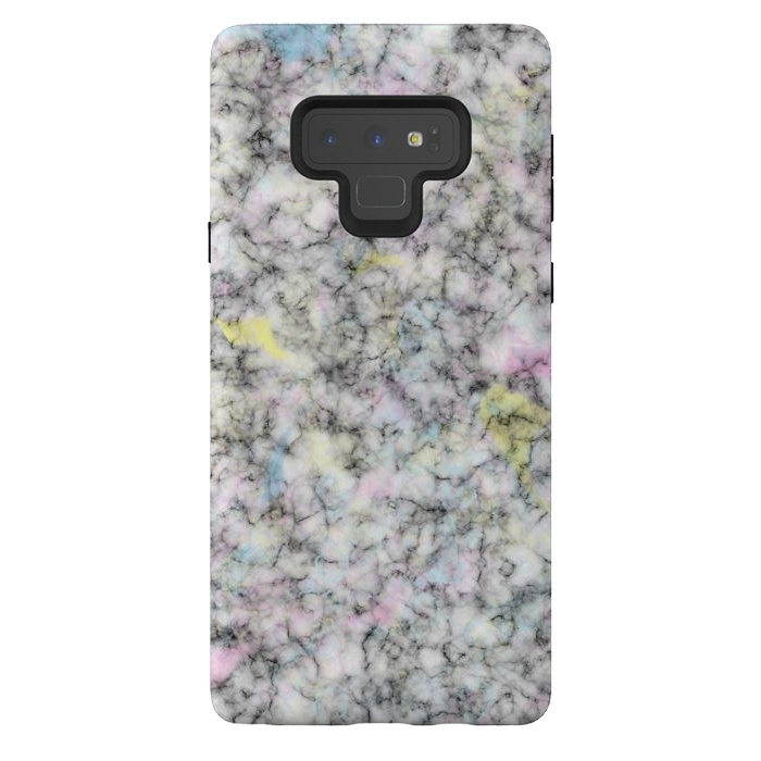 Galaxy Note 9 StrongFit Watercolor Strokes on Marble by Ninola Design