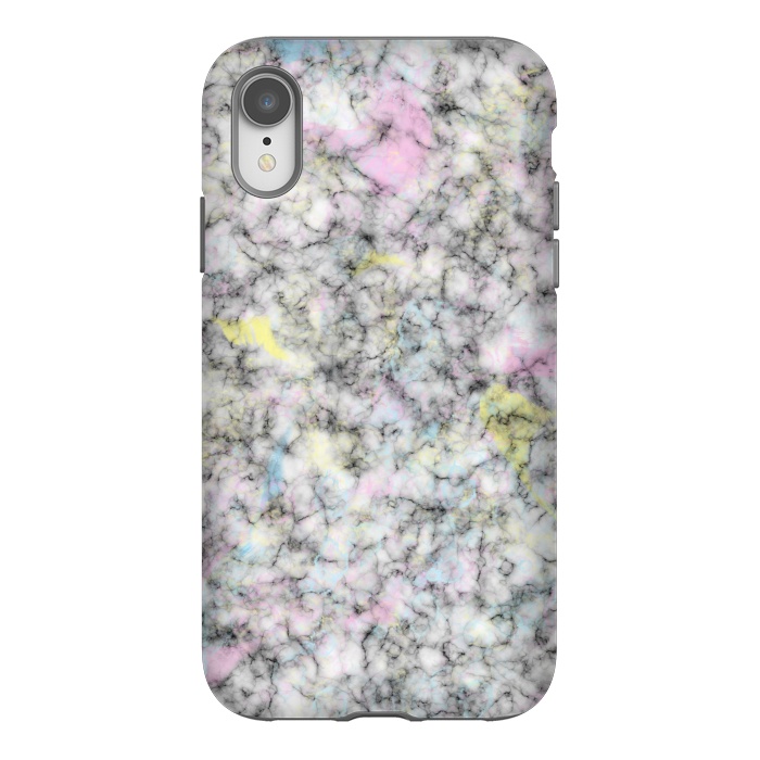 iPhone Xr StrongFit Watercolor Strokes on Marble by Ninola Design