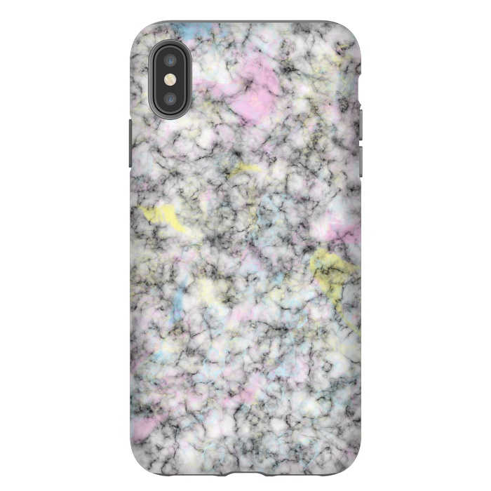 iPhone Xs Max StrongFit Watercolor Strokes on Marble by Ninola Design