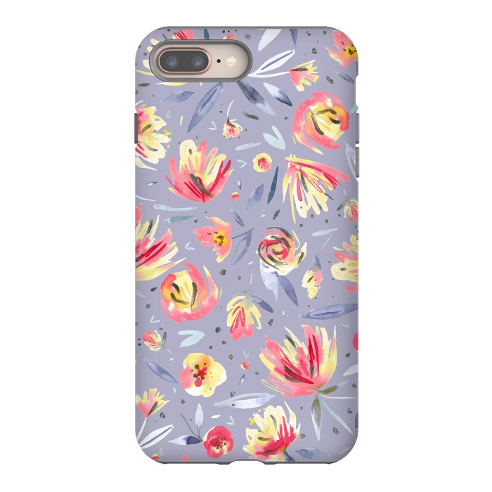 iPhone 7 plus StrongFit Festival Coral Peonies by Ninola Design