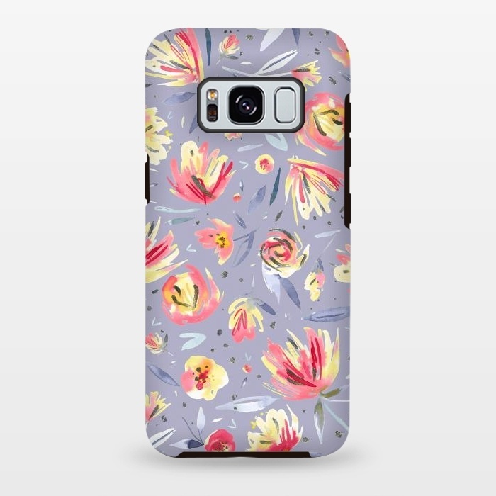 Galaxy S8 plus StrongFit Festival Coral Peonies by Ninola Design