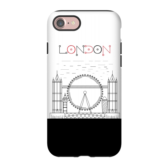 iPhone 7 StrongFit london line art by TMSarts