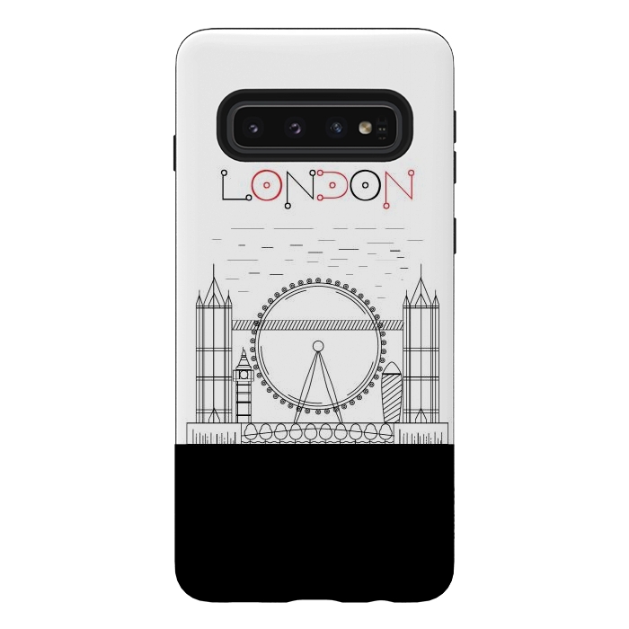 Galaxy S10 StrongFit london line art by TMSarts