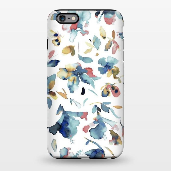 iPhone 6/6s plus StrongFit Watery Blue Hibiscus by Ninola Design
