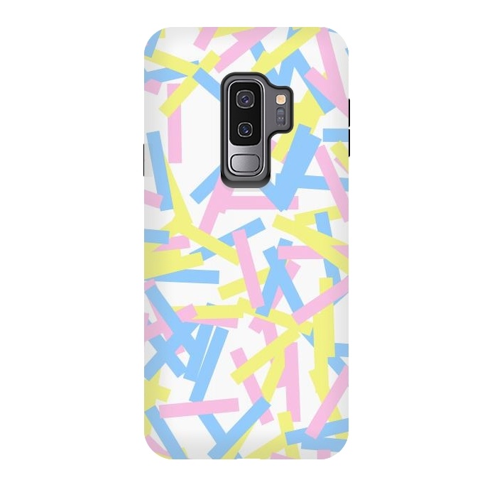 Galaxy S9 plus StrongFit Rectangular Confetti Pastel by Ninola Design
