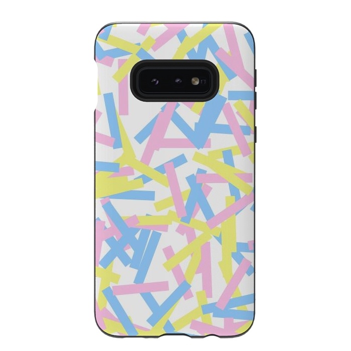 Galaxy S10e StrongFit Rectangular Confetti Pastel by Ninola Design