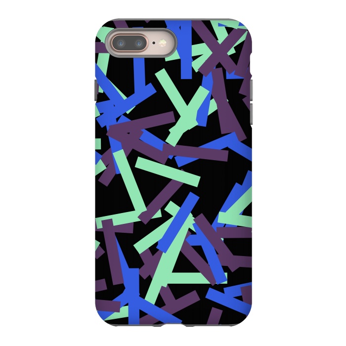 iPhone 7 plus StrongFit Rectangular Confetti Neon by Ninola Design