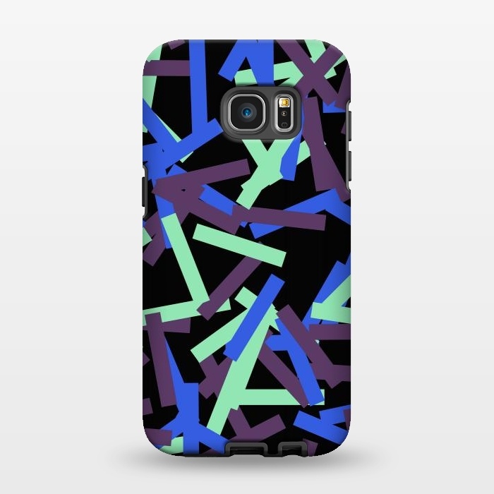 Galaxy S7 EDGE StrongFit Rectangular Confetti Neon by Ninola Design