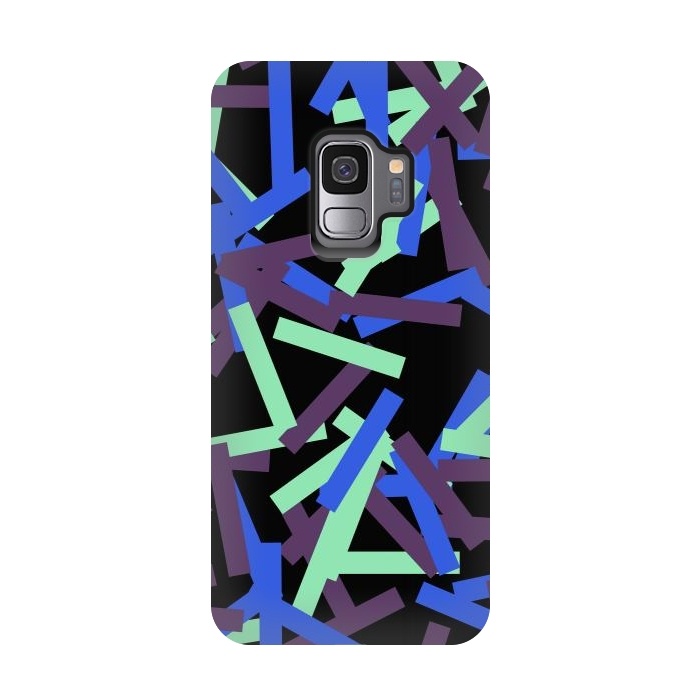 Galaxy S9 StrongFit Rectangular Confetti Neon by Ninola Design