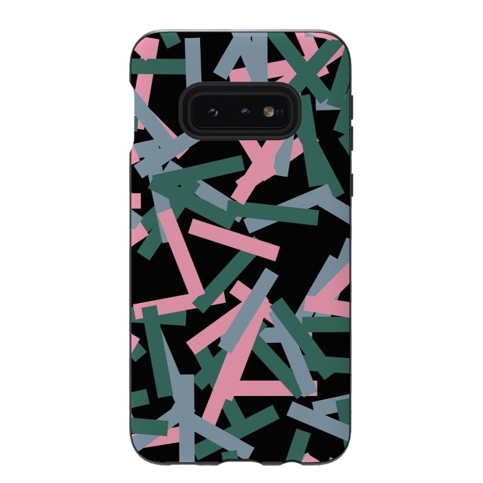 Galaxy S10e StrongFit Rectangular Confetti Pink by Ninola Design
