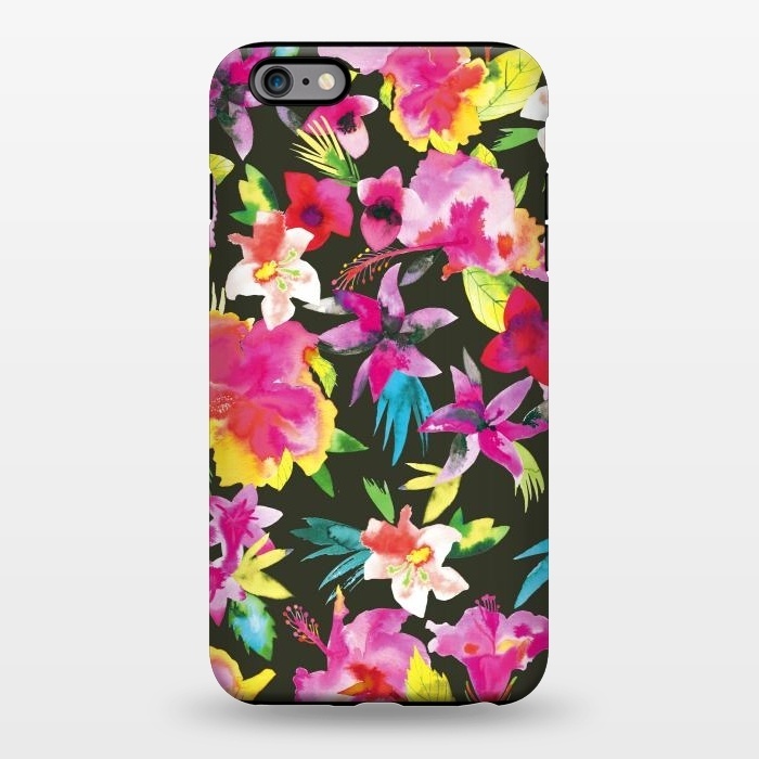 iPhone 6/6s plus StrongFit Caribbean Flowers and Palms by Ninola Design