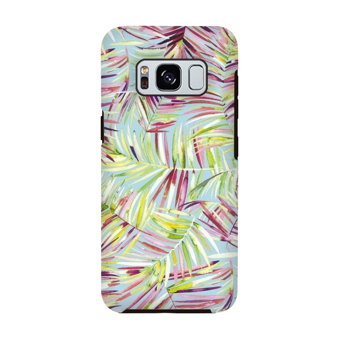 Galaxy S8 StrongFit Tranquility Tropical Palms by Ninola Design