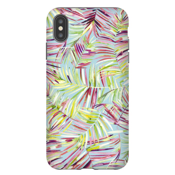 iPhone Xs Max StrongFit Tranquility Tropical Palms by Ninola Design