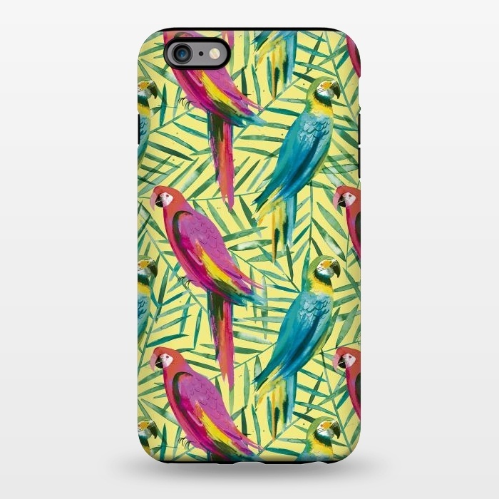 iPhone 6/6s plus StrongFit Tropical Parrots and Palms by Ninola Design