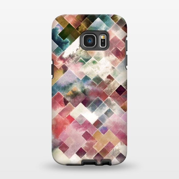 Galaxy S7 EDGE StrongFit Moody Geometry Multicolored by Ninola Design