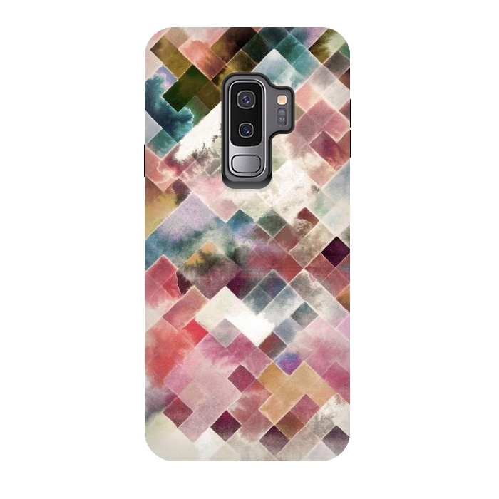 Galaxy S9 plus StrongFit Moody Geometry Multicolored by Ninola Design