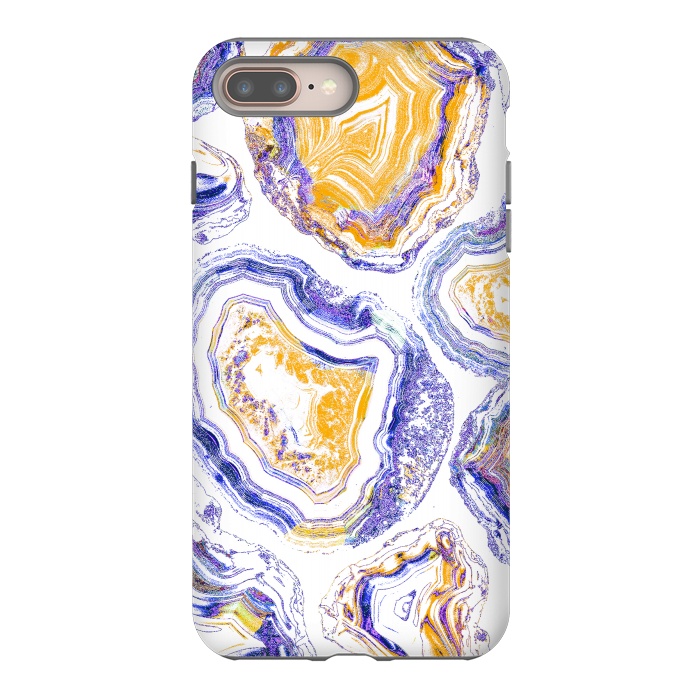 iPhone 7 plus StrongFit Agate gemstone marble colorful painting by Oana 