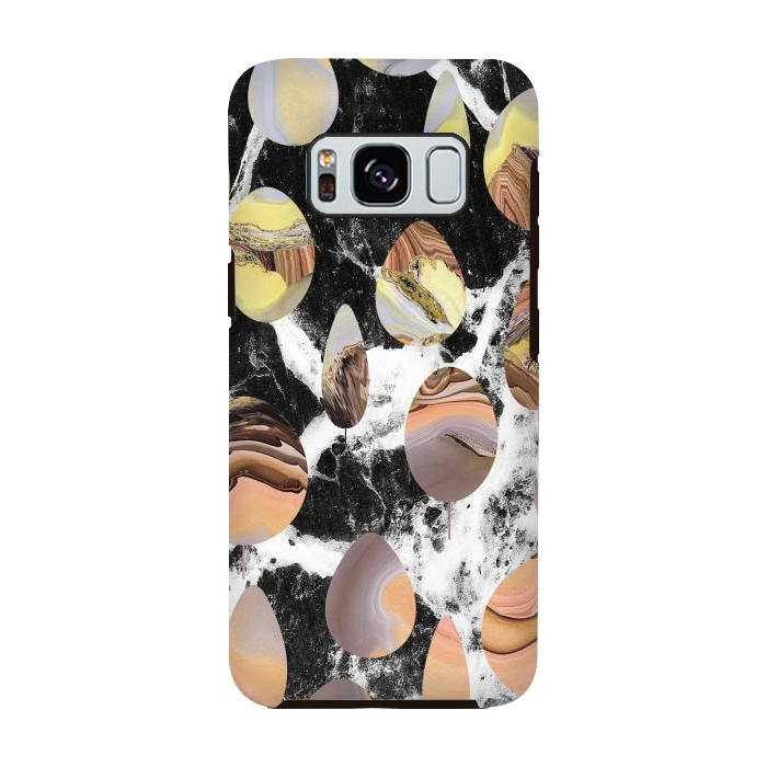 Galaxy S8 StrongFit Marble stones abstract art by Oana 